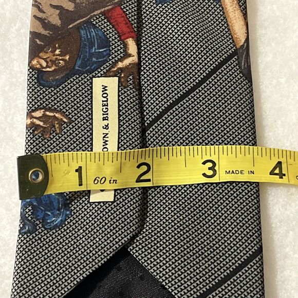 Norman Rockwell Football Brown & Bigelow Novelty Silk Necktie 56” - Picture 4 of 6